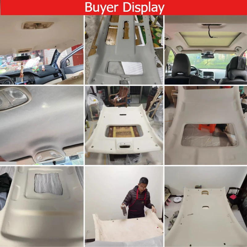 Auto Ceiling Material Roof Lining Fabric with Sponge for Car Automotive Upholstery Interior Ceiling Fabrics Headliner Material