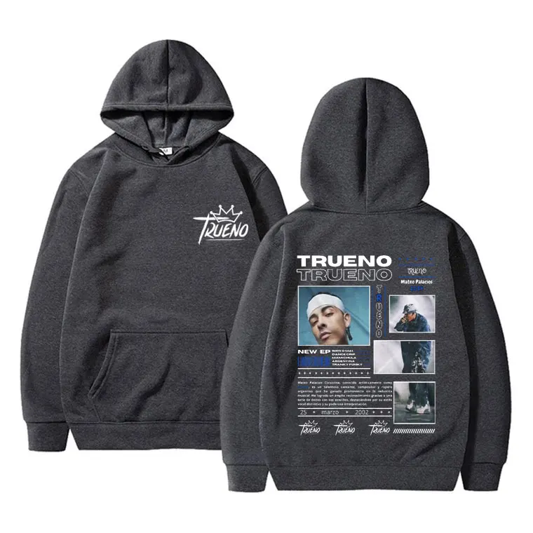 Rapper Trueno Mateo Palacios 2024 Print Hoodie Male Hip Hop Oversized Streetwear Men Women Fashion Casual Fleece Cotton Hoodies