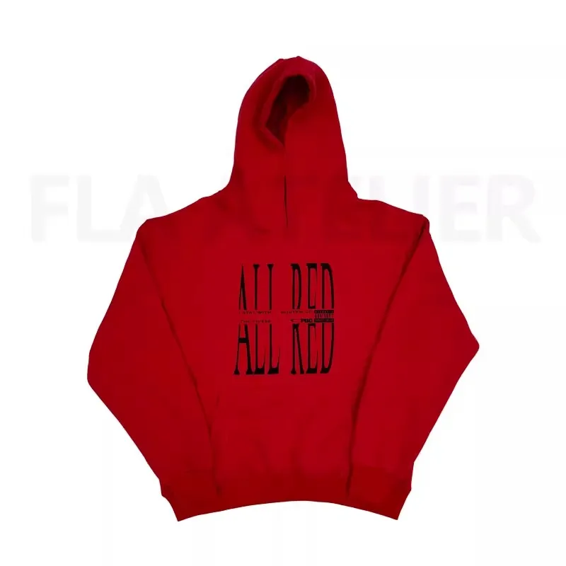 2024 Playboicarti ALL RED album peripheral limited edition hooded sweatshirt WY1077