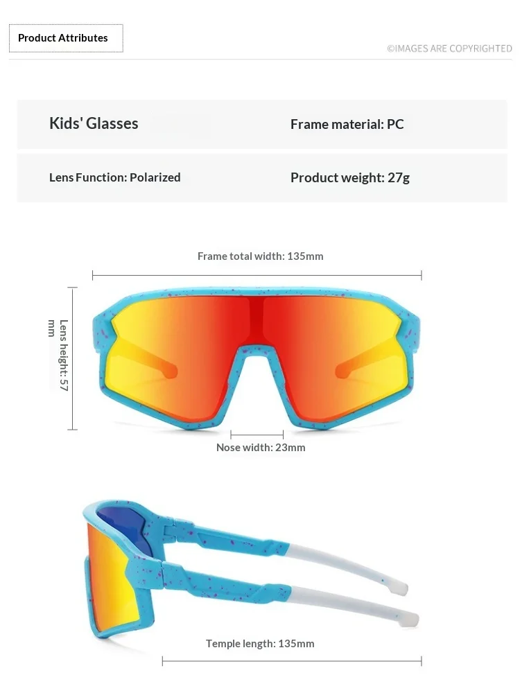 Myopia Photochromic Riding Diving Goggles Boxed HD Polarized Children Cycling Sunglasses Big Frame UV Protection Bicycle Glasses view 6