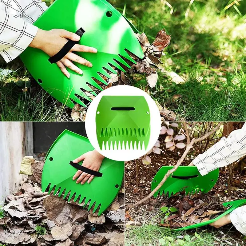 Leaves Scoops And Claws Hand Held Garden Rake Grabbers Sturdy Ergonomic Grip Leaves Rake Lawn Debris Trash Pick Up Tool Hand