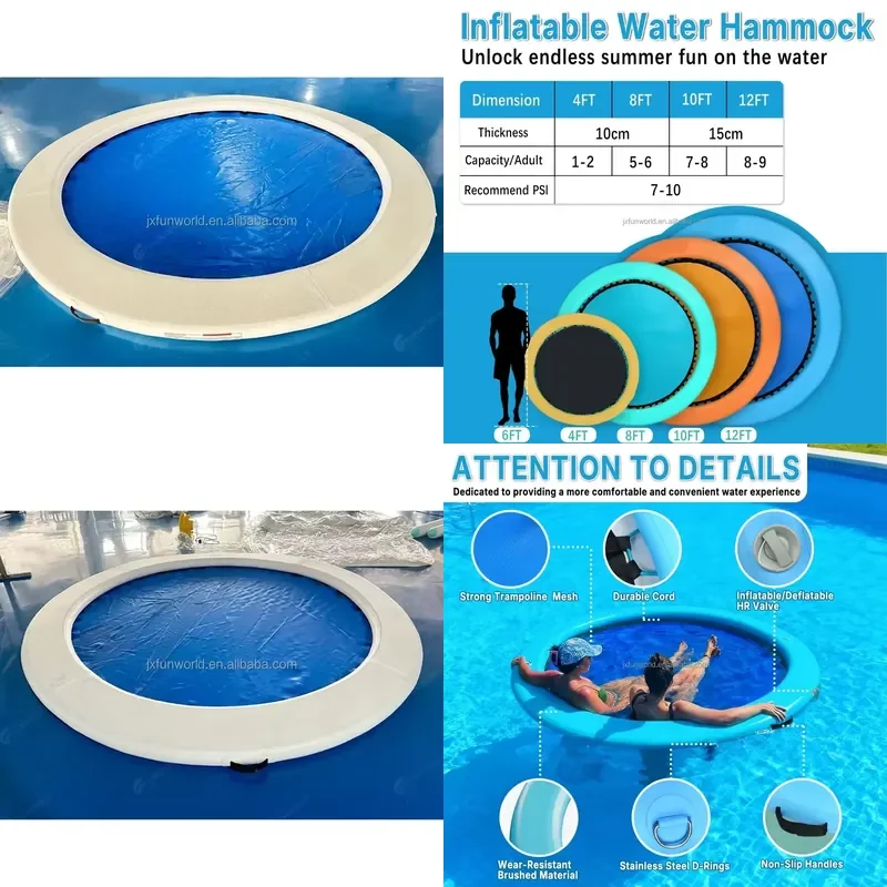 for Intex Comfortable Inflatable Water Hammock Floating Lounge Chair Pool Lake Beach Relaxation Fun Summer Swimming