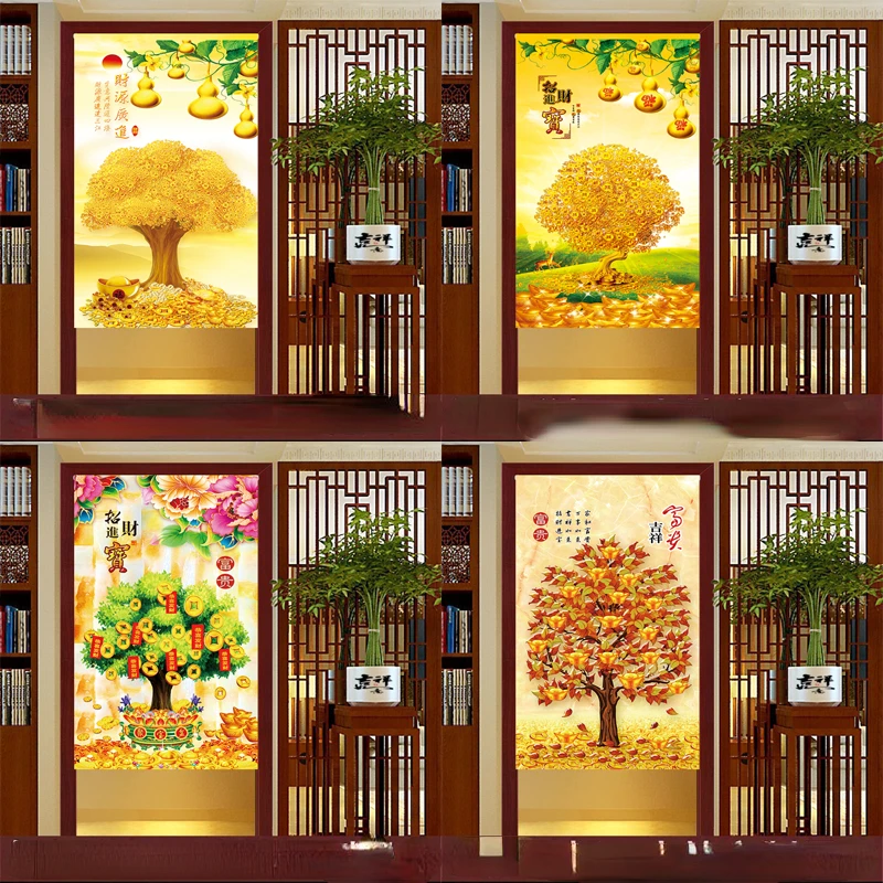 

Lucky Door Curtain Bedroom Half Curtain Living Room Kitchen Bathroom Curtain Partition Feng Shui Curtain Noren