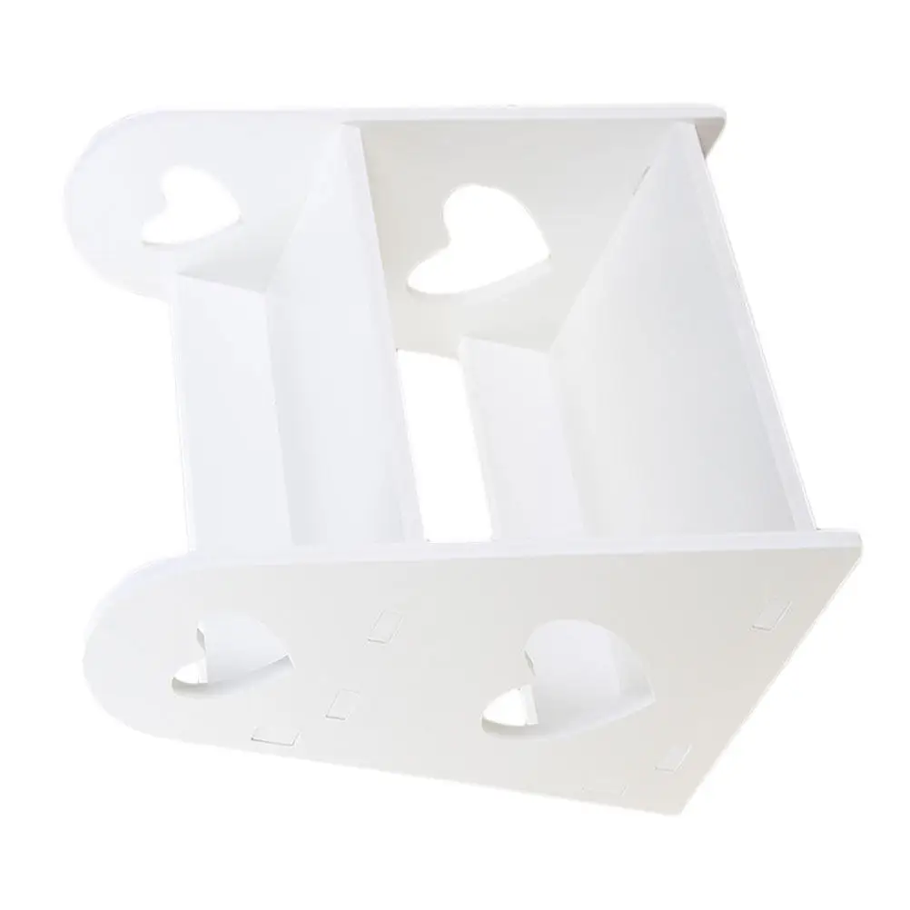 Heart-Shaped Bathroom Shelf, White PVC Double-Layer Washbasin Organizer with Hollow Storage