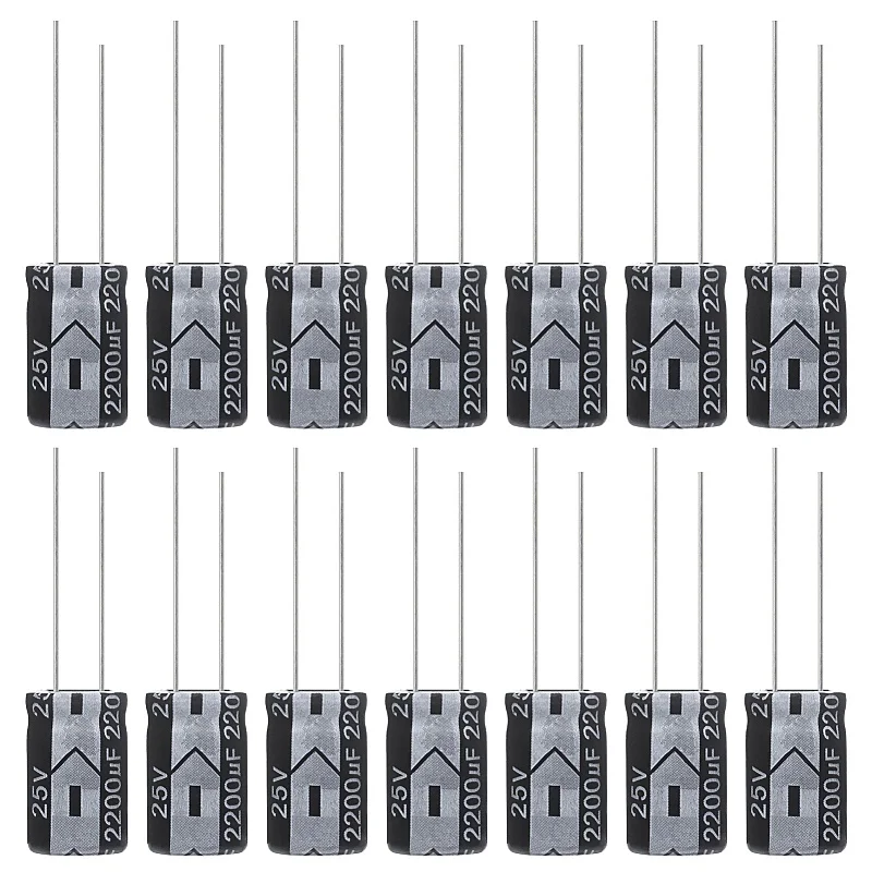 

2200uF 25V 13x20mm Electrolytic Capacitor 2200UF MFD 25 Volt 0.51x0.79in Aluminum Capacitors (Pack of 15)