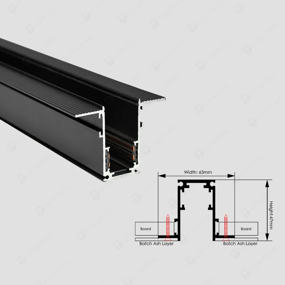 

LED Magnetique Rail Track Lights Systeme 30W 40W 50W 60W 4 Wire Eclairage Sur Linear Blue Tooth Control For Hotel Living Room