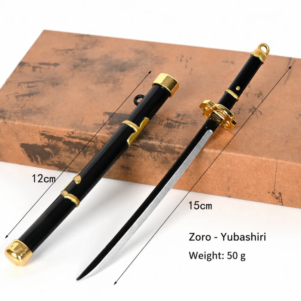 One Piece Sword Model Keyring Set Toys Anime Katana Gift Box for Backpack Decoration Bag Ornament Car Keychain Party Gifts view 4