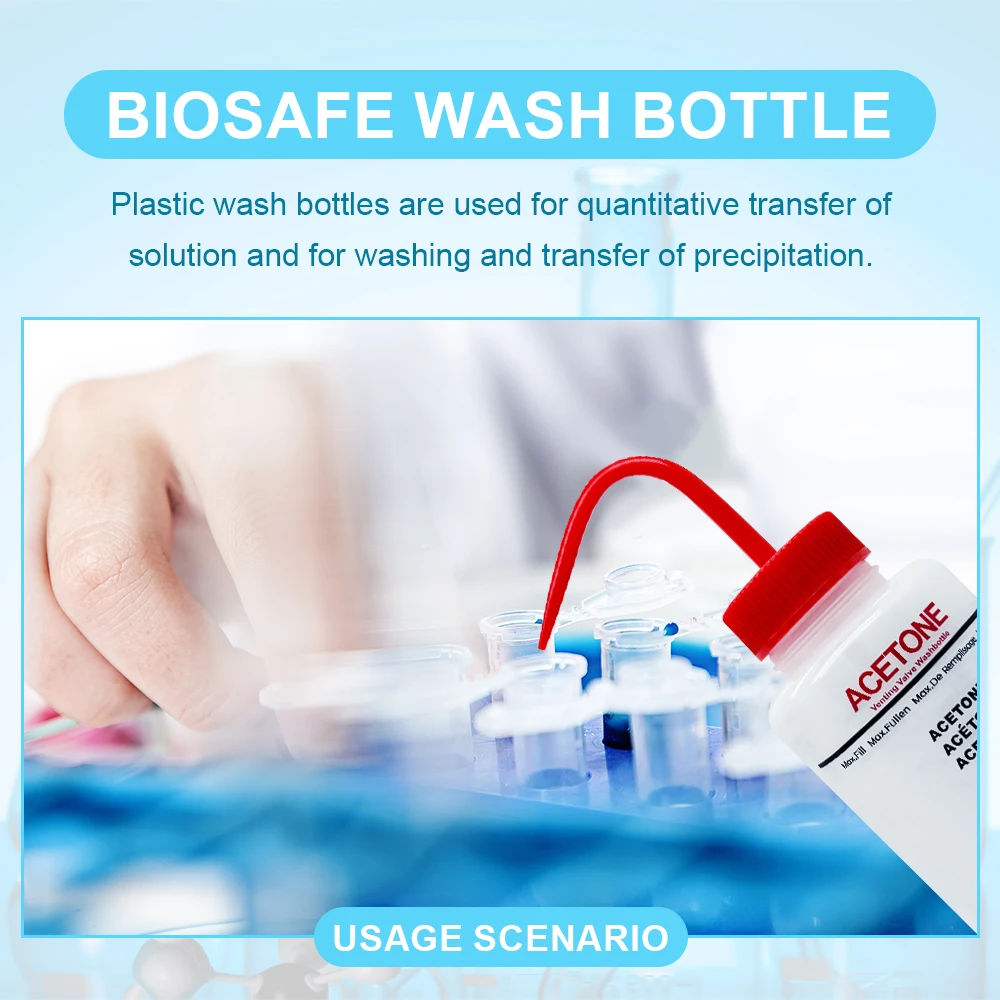 1 قطعة/الوحدة مختبر الأسيتون البلاستيك زجاحة ضغط غسل شطف زجاجات نظيفة بأمان #4