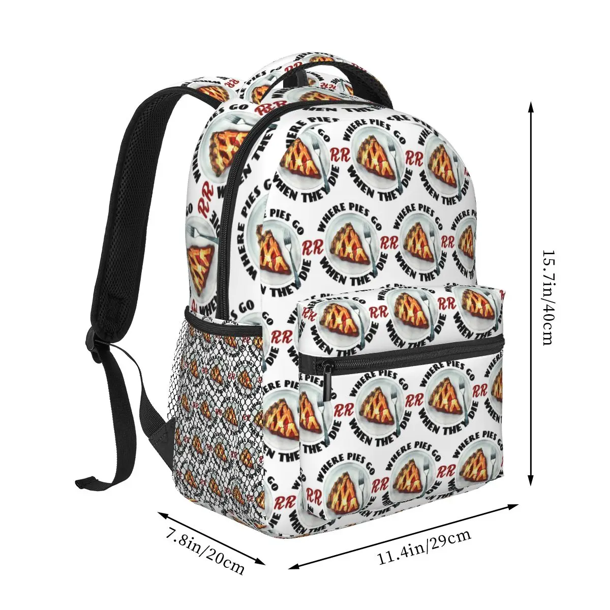 Twin Peaks Where Pies Go Die On A Plate Backpacks Boys Girls Bookbag Students School Bags Cartoon Travel Rucksack Shoulder Bag