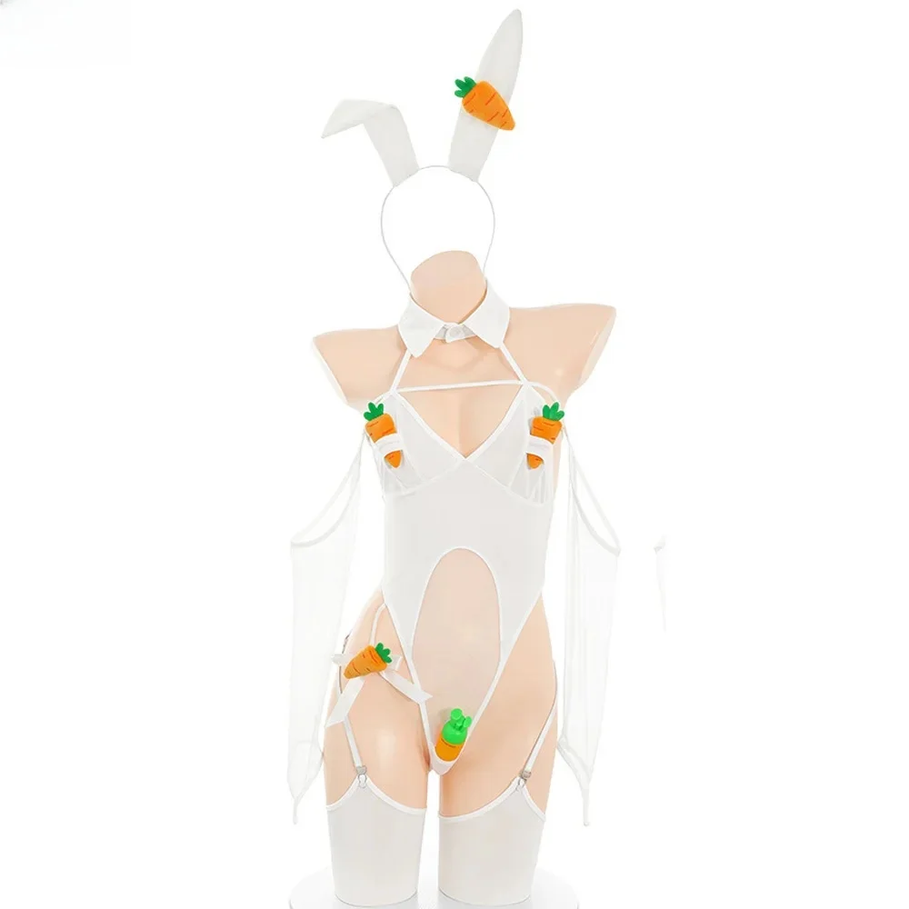 

2025 Hot New Erotic Sexy Anime Bunny Girl Carrot Bodysuit Maid Uniform Women Outfits Cosplay Costume
