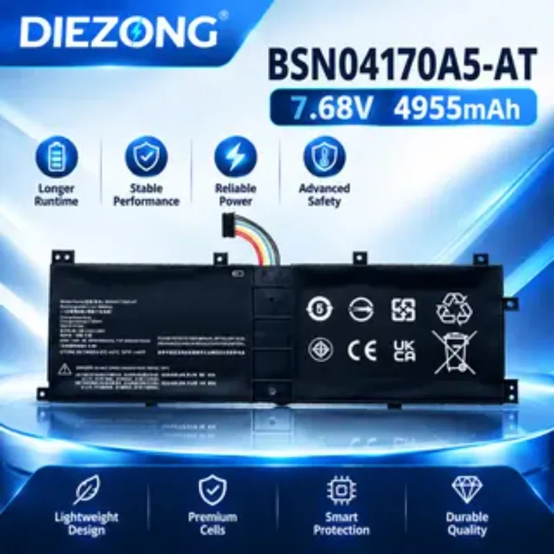 BSNO4170A5-AT 4955mAh Laptop Battery for Lenovo Miix 510-12ISK 520-12IKB BSNO4170A5-LH 525-12IKB LH5B10L67278 7.68V