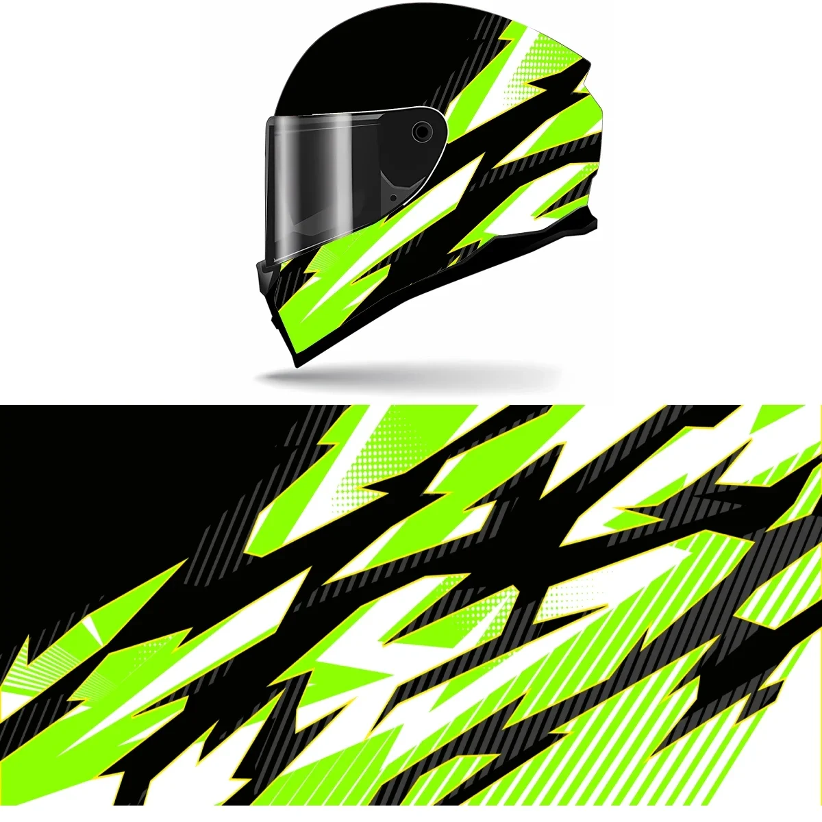 

Abstract Green Gradient Full Helmet Wrap Sticker Motorcycle Helmet Racing Graphic Decal Vinyl Wrap Helmet Decor Sticker