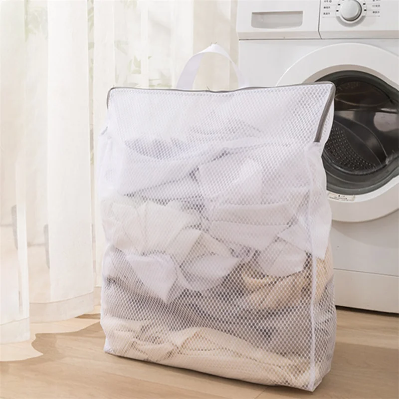 Sacchetto della biancheria con cerniera a rete rete in poliestere rete Anti-deformazione biancheria intima reggiseno vestiti borse a rete per lavatrici domestiche