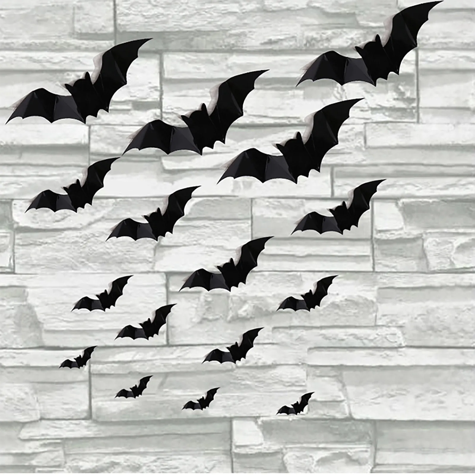 

Ключи для говорящих собак, 16 упаковок, 3D украшения в виде летучей мыши на Хэллоуин, 4 разных размера, реалистичные наклейки из страшных летучих мышей из ПВХ для домашнего декора, сделай сам