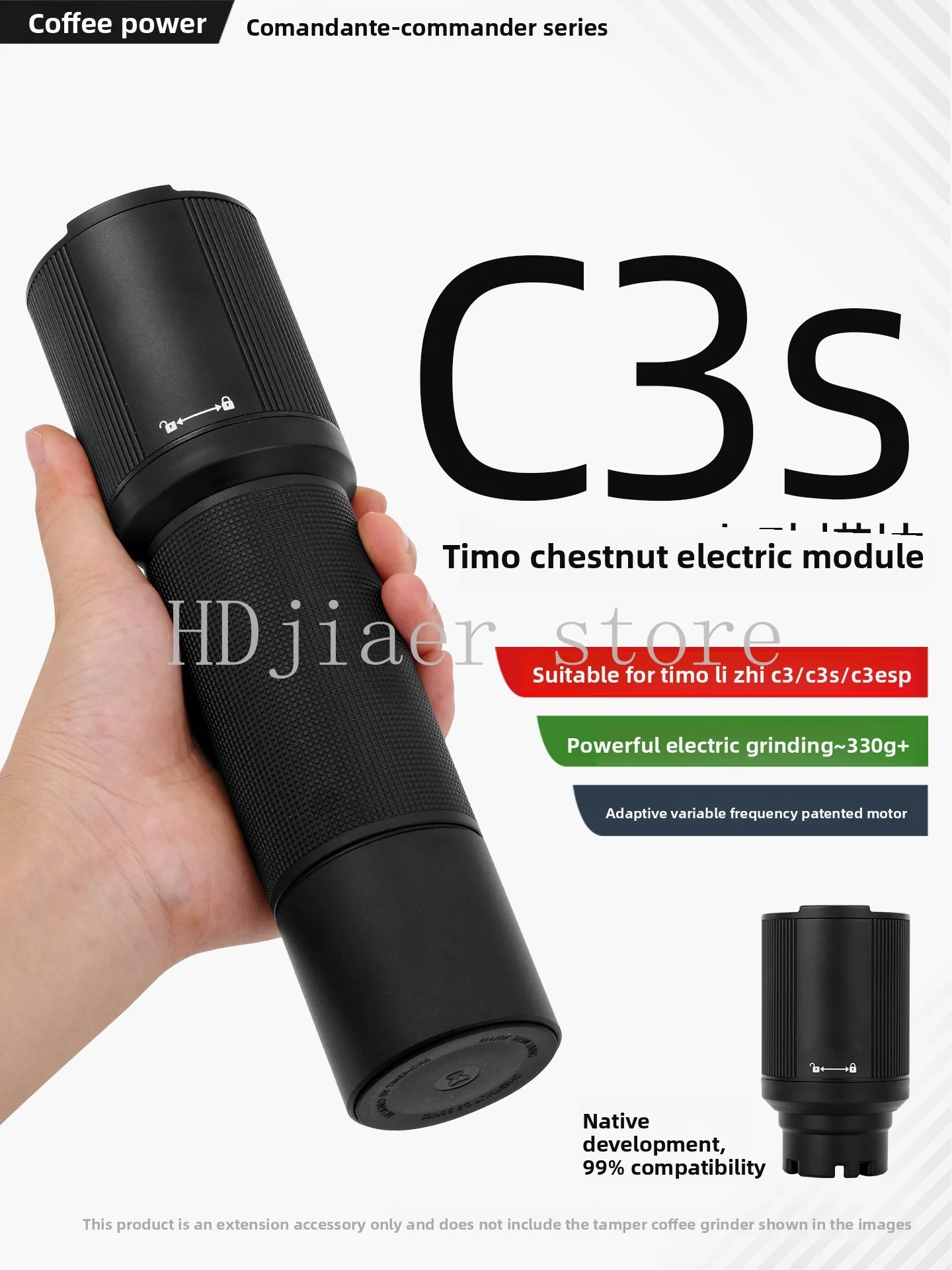 

Timemore Chestnut C2SC3SESP Electric Coffee Grinder Hand Crank to Electric Conversion Module