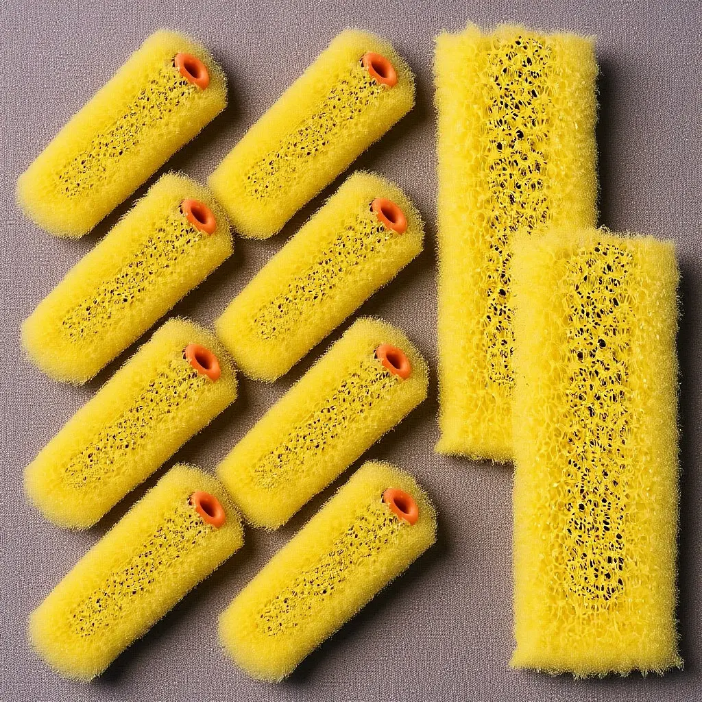 Texture Wall Paint Roller 10 Piece Sponge Brush Medium Embossing Painting Tools for Smooth Decorative Finish
