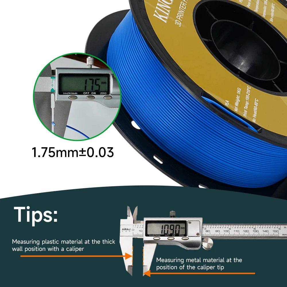 Kingroon 3D Printer 5KG TPU PETG PLA Filament 1KG/Roll 1.75mm High Quality Black White Multiple Colour 3D Printer Filament