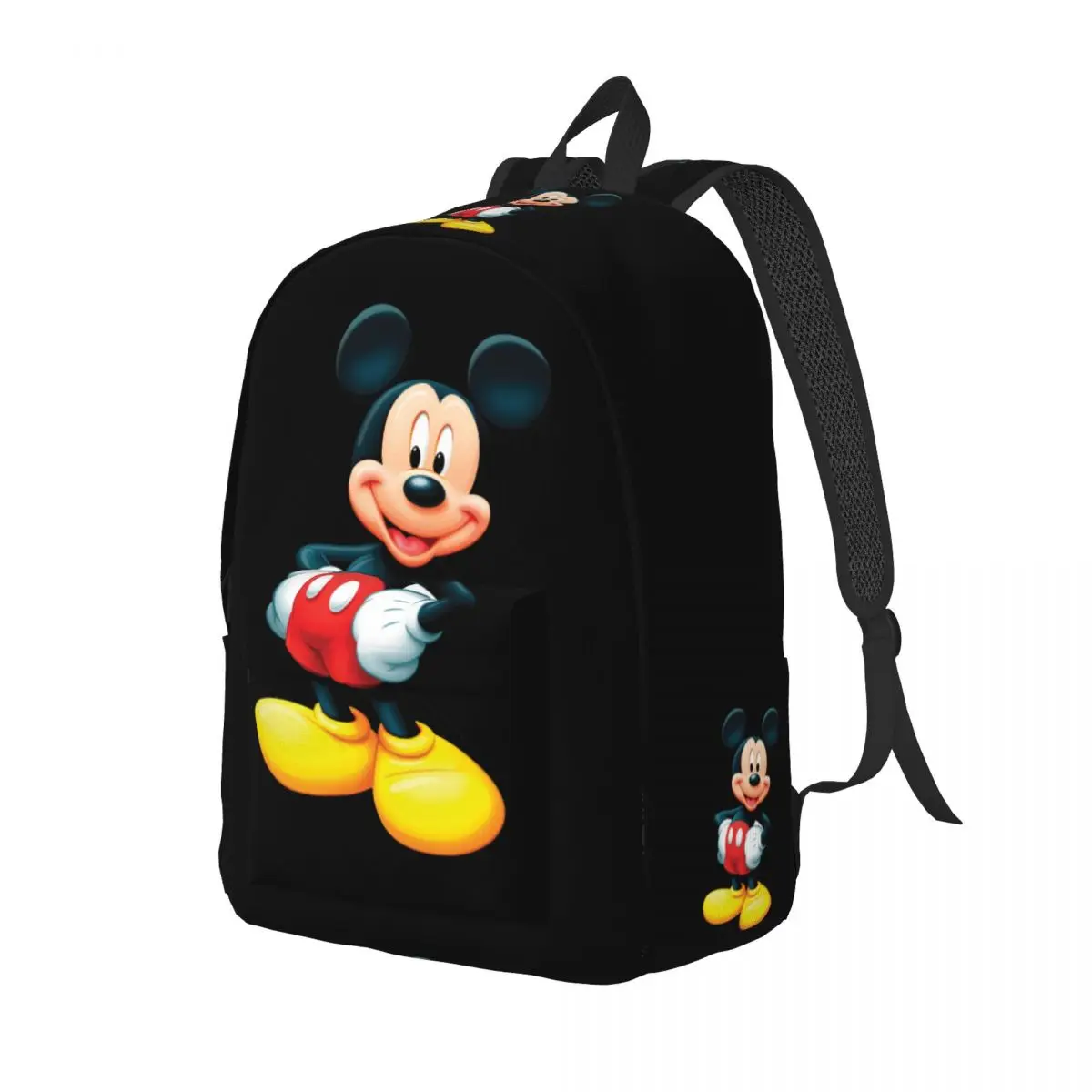 Custom Mickey Mouse Minnie Canvas Backpacks for Men Women College School Students Bookbag Fits 15 Inch Laptop Cartoon Bags