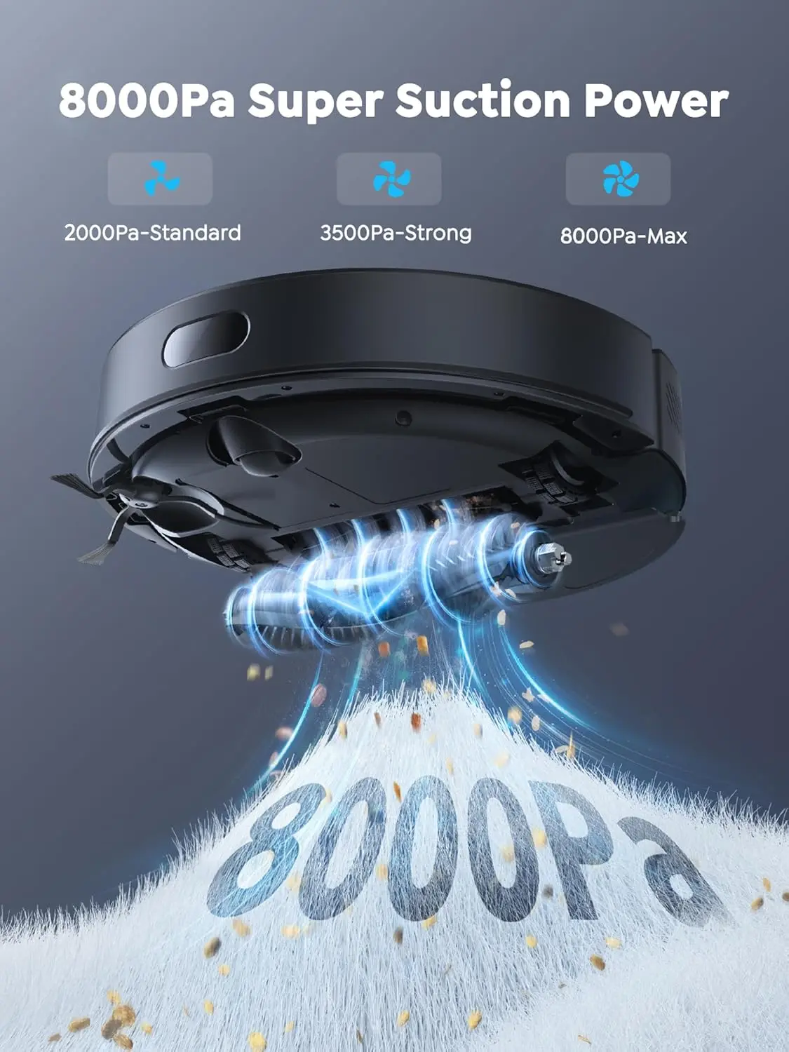 ^For Robot Vacuum and Mop, 8000Pa Self Emptying Robot Vacuum with LiDAR Navigation & Smart Mapping, Robotic Vacuum Cleaner for P