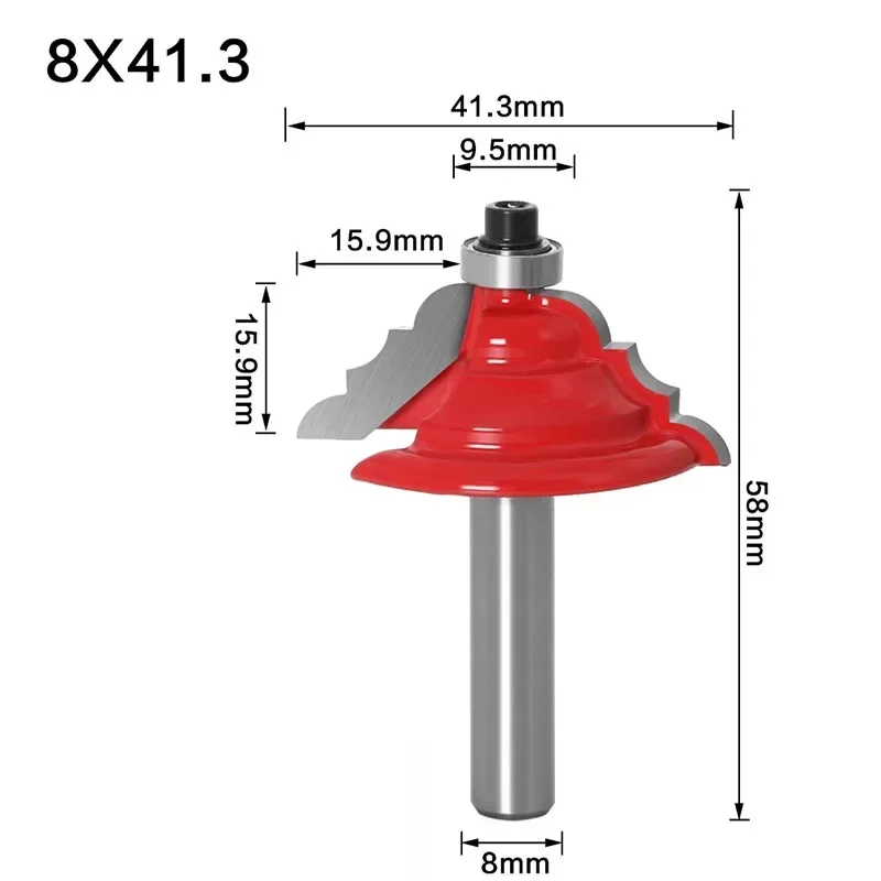 1Pc Table Edge Router Bit - French Baroque 8" Shank Line knife Woodworking cutter Tenon Cutter for  Tools