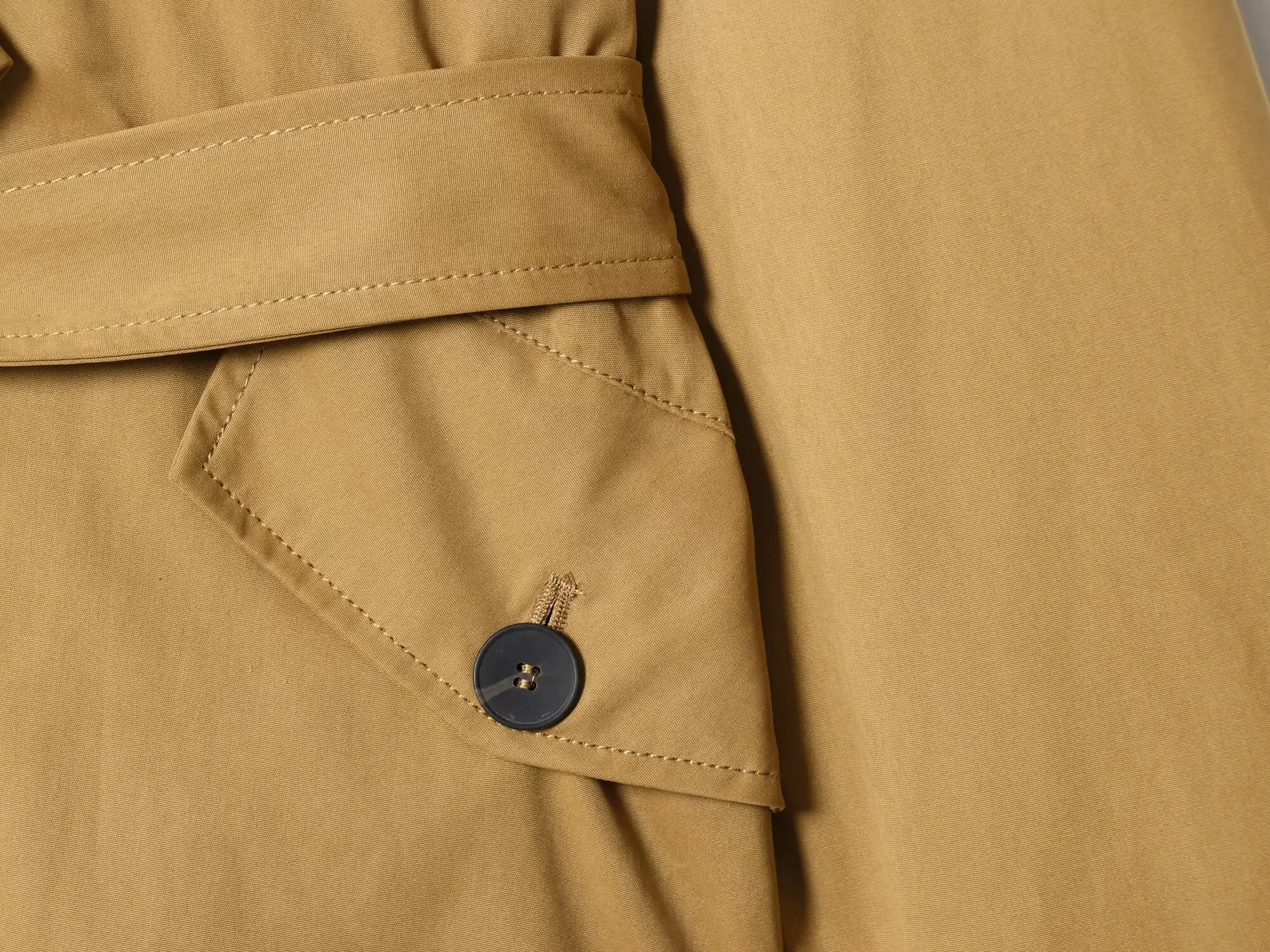 LIBIELIY Trench con cintura a collo alto con decorazione tascabile grande stile abbigliamento da lavoro alla moda di strada da donna autunno nuova