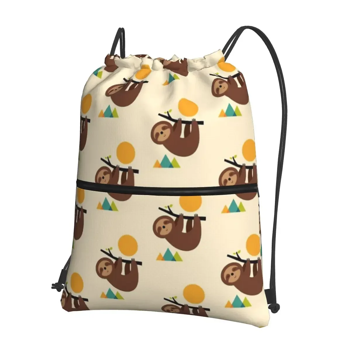 

Paragliding Flying Sloth Skydiving Paraglider Portable Backpacks Drawstring Bag Casual Storage Bags For Travel Sport Man Woman