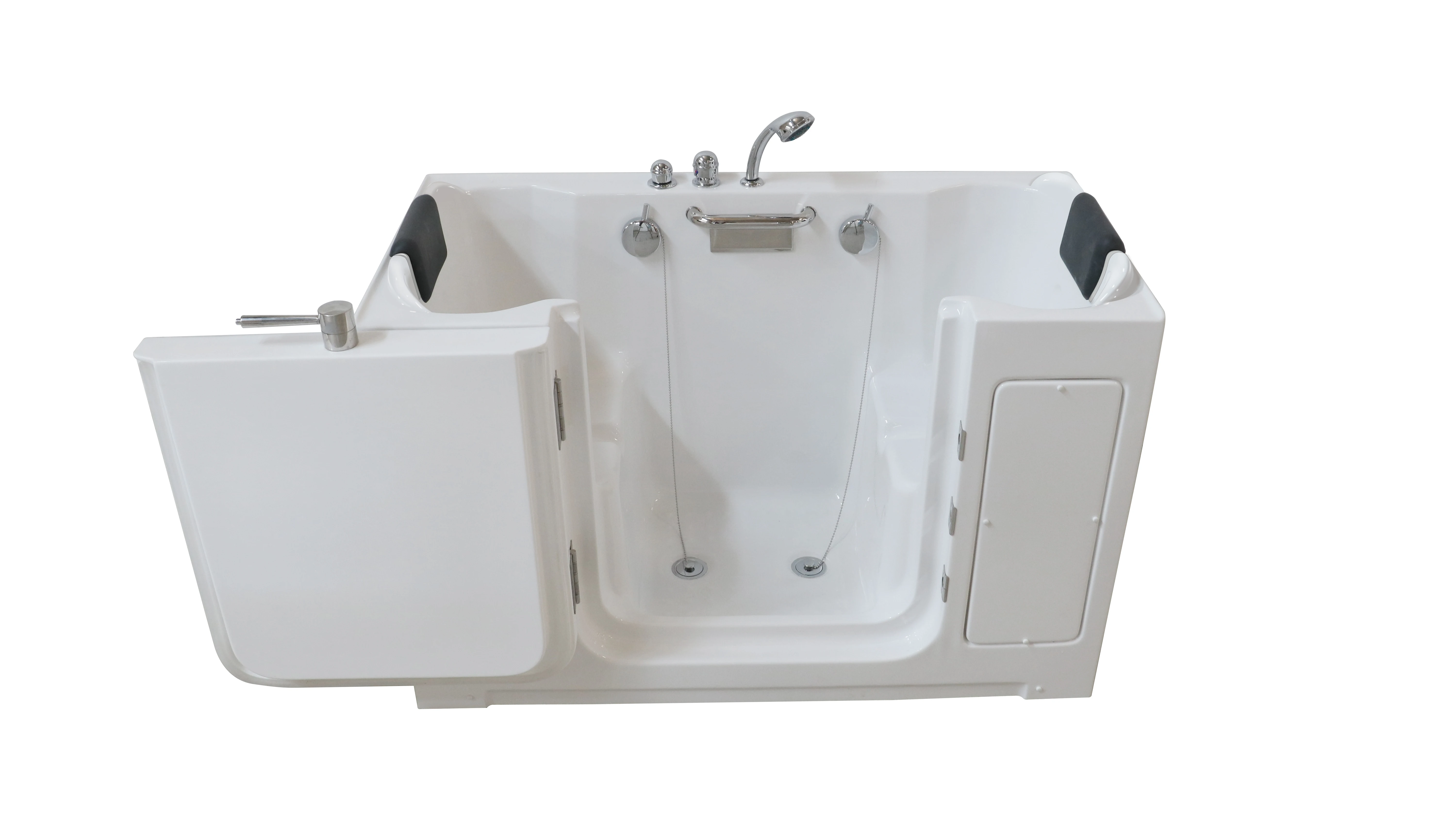 American Outswing Door Safety Bathtub Two Seat Walk-in Tubs with Independent Foot Massage for Elder People