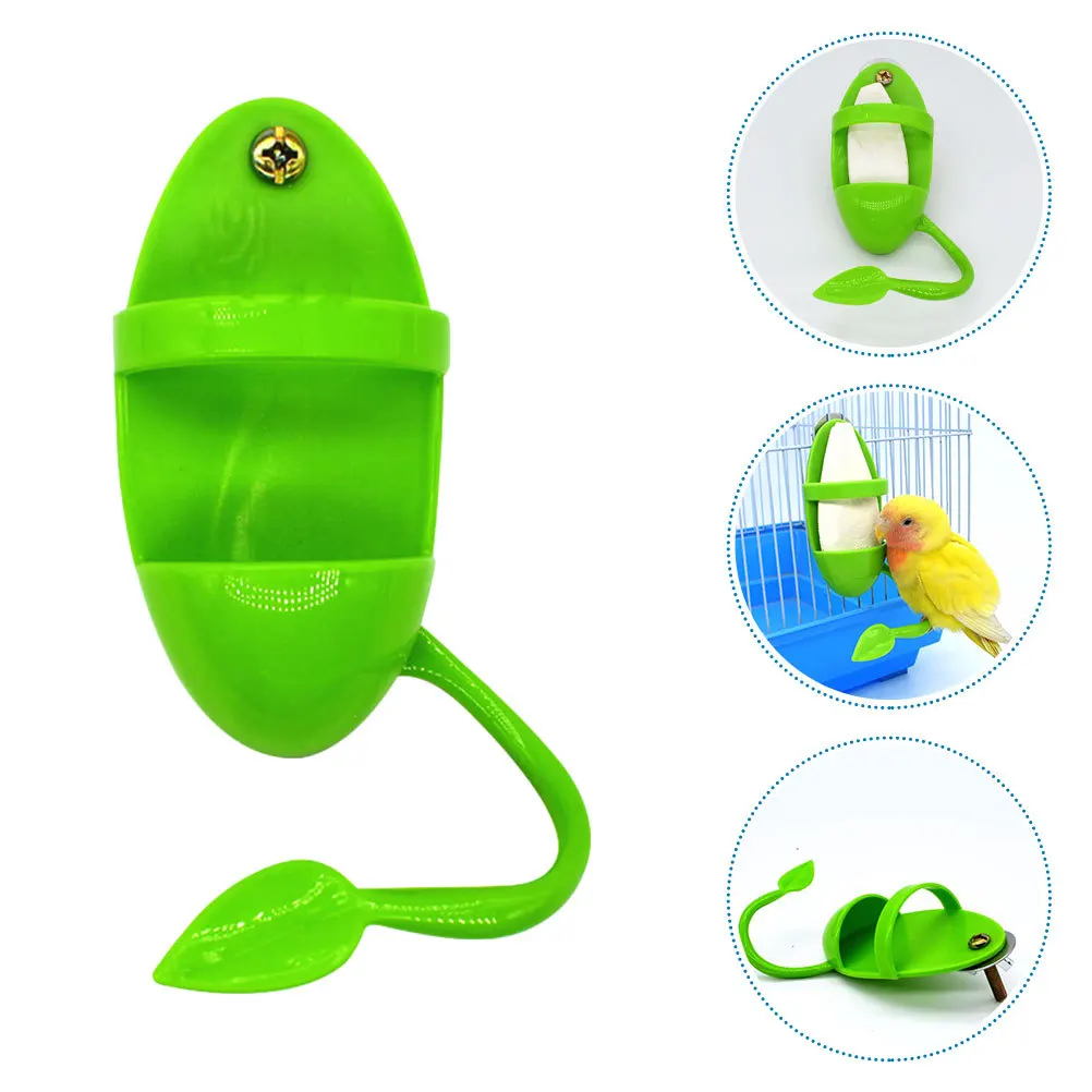 

2Pcs Cuttlebone Rack Parakeet Cockatiel Bird Cage Holder Feeding Basket Clip Perch Climbing Stand Calcium Supplement