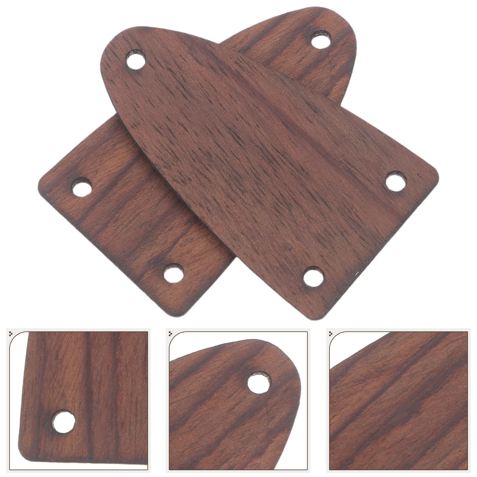 

2 Pcs Guitar Accessories Electric Truss Rod Covers Component Parts Replacement for Wood Accessory