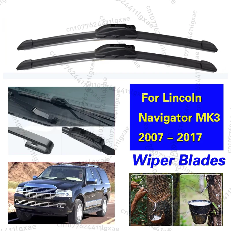 

2pcs For Lincoln Navigator MK3 2007 - 2017 Car Front Wiper Blades Windshield Windscreen Front Window Accessories 2016 22"+22"