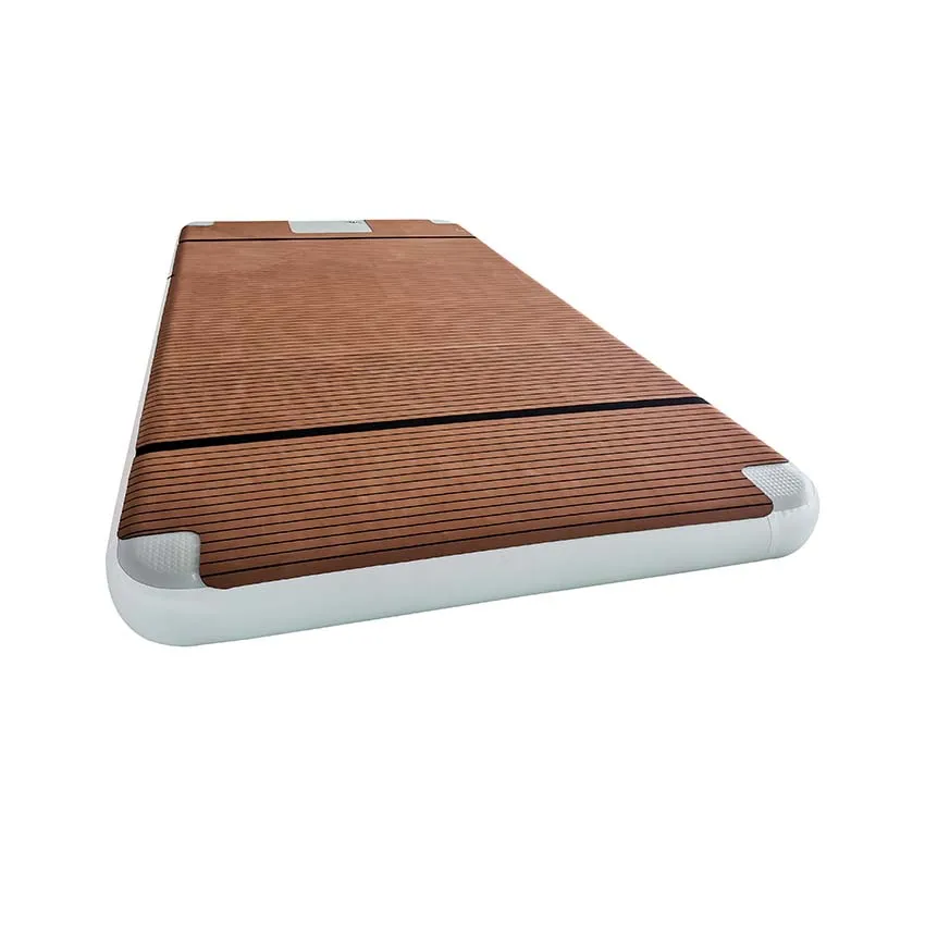 

Надувной водяной коврик Drop Stitch, плавающий остров, платформа для плавания, для отдыха, напольная Тиковая платформа для яхты