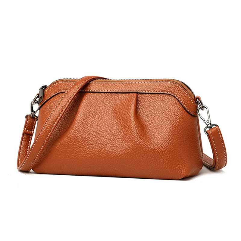 Leisure Simple Ladies Crossbody Bag Ladies Crossbody Bag New Fashion Shoulder Strap Soft Leather Shoulder Bag