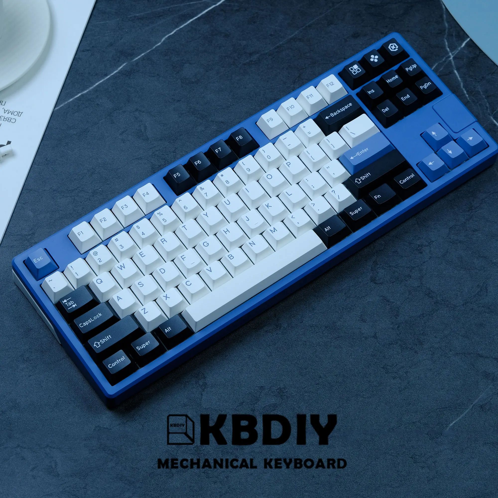 KBDiy Arktischen Doppel Schuss Kirsche Profil PBT Keycap Weiß Schwarz DYE-UNTER Gewohnheit GMK Keycap für Mechanische Tastatur 173 schlüssel Kappe Set