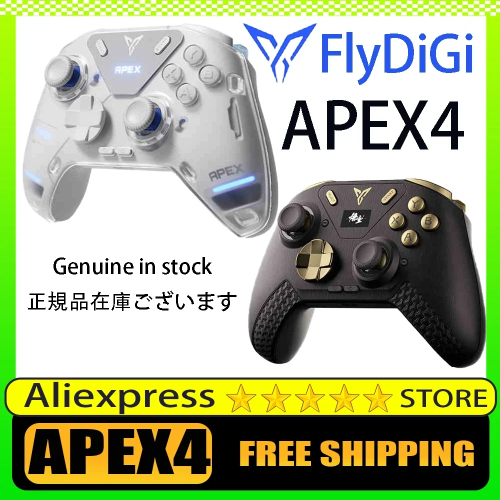 Flydigi APEX4 Wireless Gamepad Force Adjustable Joystick Hall Trigger Game Controller Low Delay PC Gamer Accessories Man Gifts