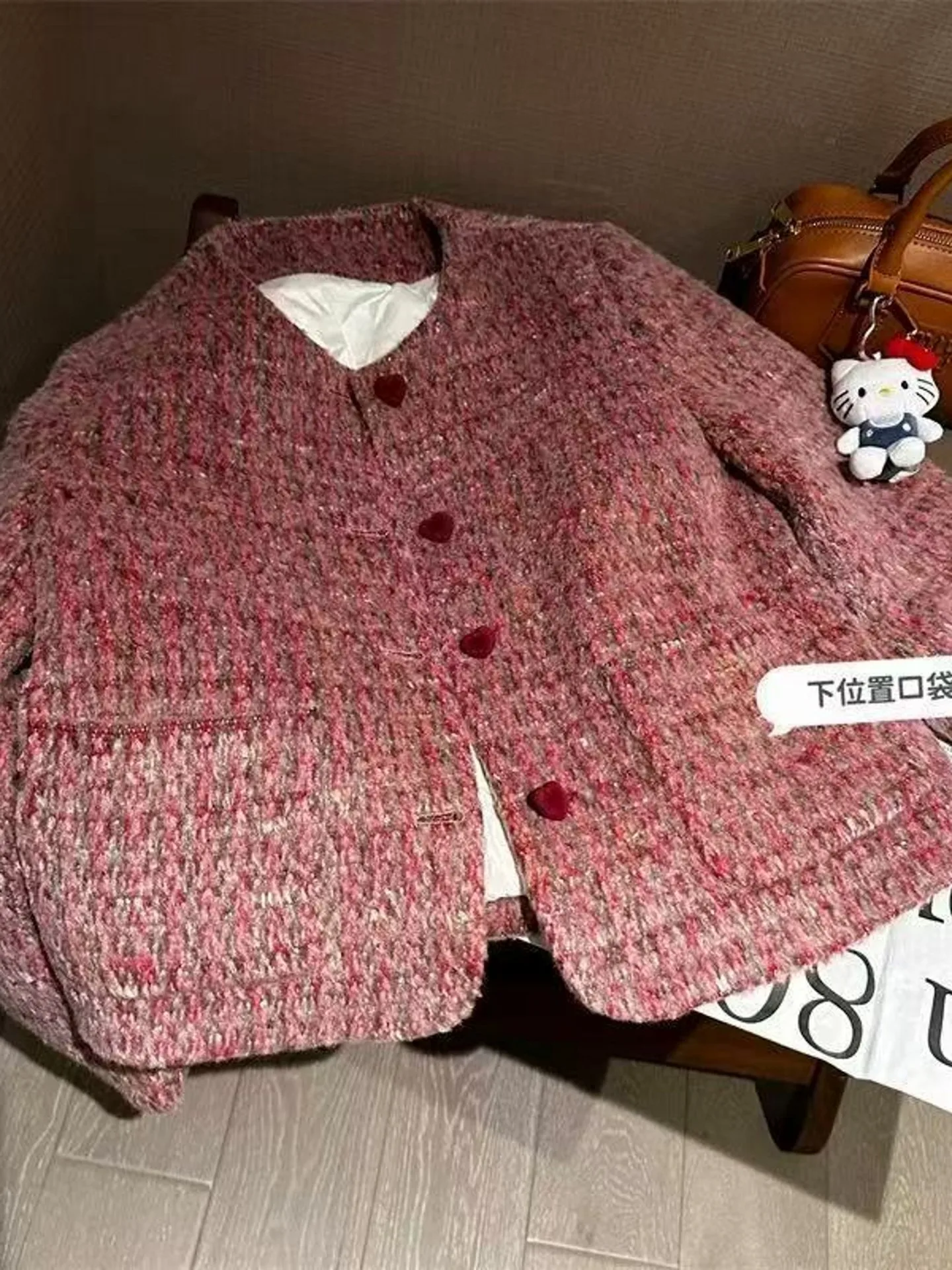 Retro Thiened Cotton Lined ort Quilted Jaet Women's Autumn Winter Warm Small Size Faion Outerwear Top Buttoned Long S...