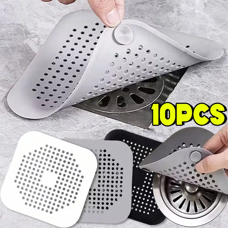 

Силиконовый фильтр-заглушка для слива в ванной и на кухне, уловитель волос для душа и раковины, аксессуар для дома