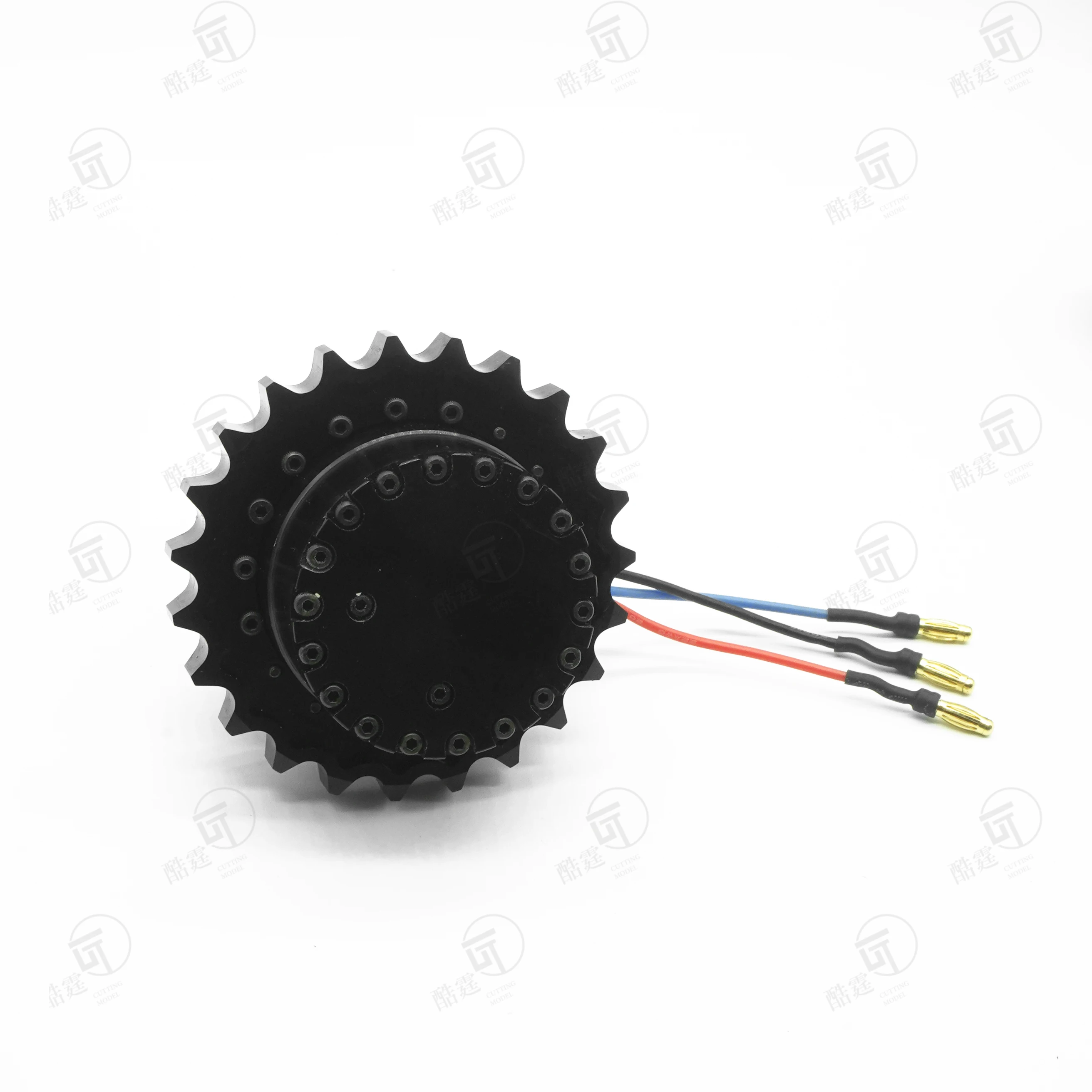 CUT Model 1 pair of RC excavator model simulation brushless drive wheels robot brushless walking wheels CUT-QD-10