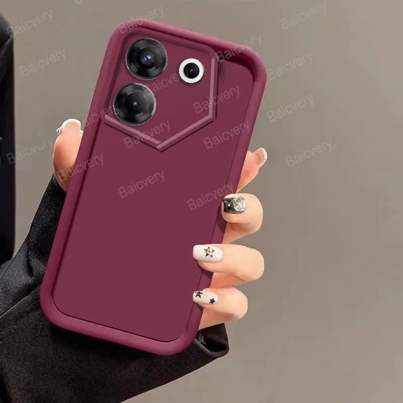 حافظة لهاتف Tecno Camon 20 Pro 5G من السيليكون لهاتف Funda مصنوعة من مادة TPU Back Coques Mer Lens