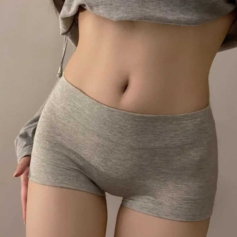 Calcinhas Boxer de Algodão Sem Costura para Mulheres, Verão 2026, Calcinhas Boyshort de Cobertura Total, Roupa Íntima Elástica para Uso Diário