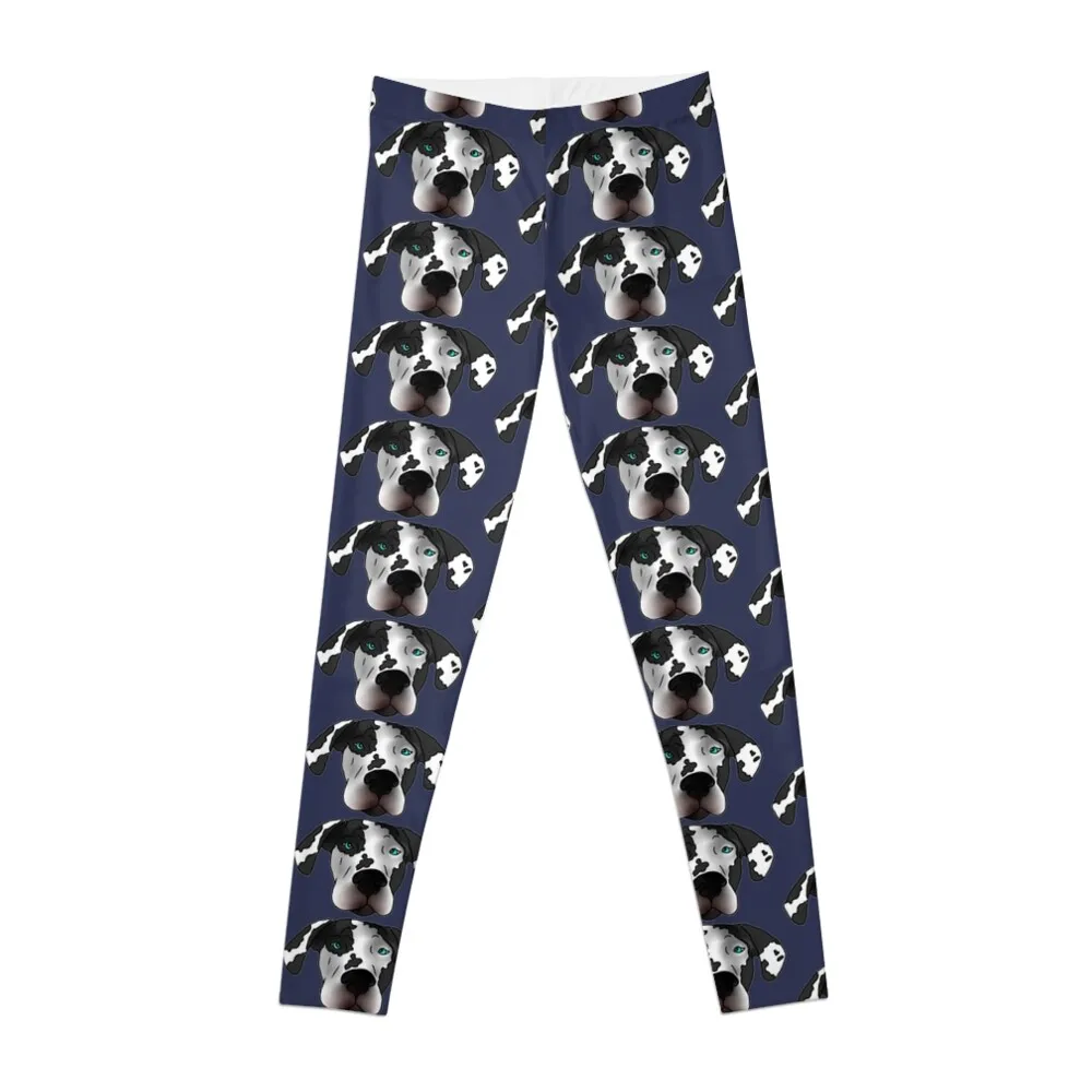 Harlequin Great Dane Leggings sports shirts gym Women's fitness Women's gym Womens Leggings