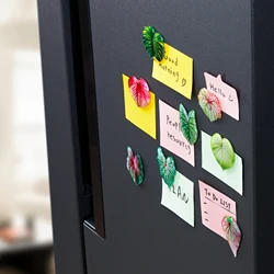 8 Pcs Leaf Refrigerator Magnets - Creative Simulation Plant Leaf Refrigerator Magnets for Home and Office Whiteboard Decoration
