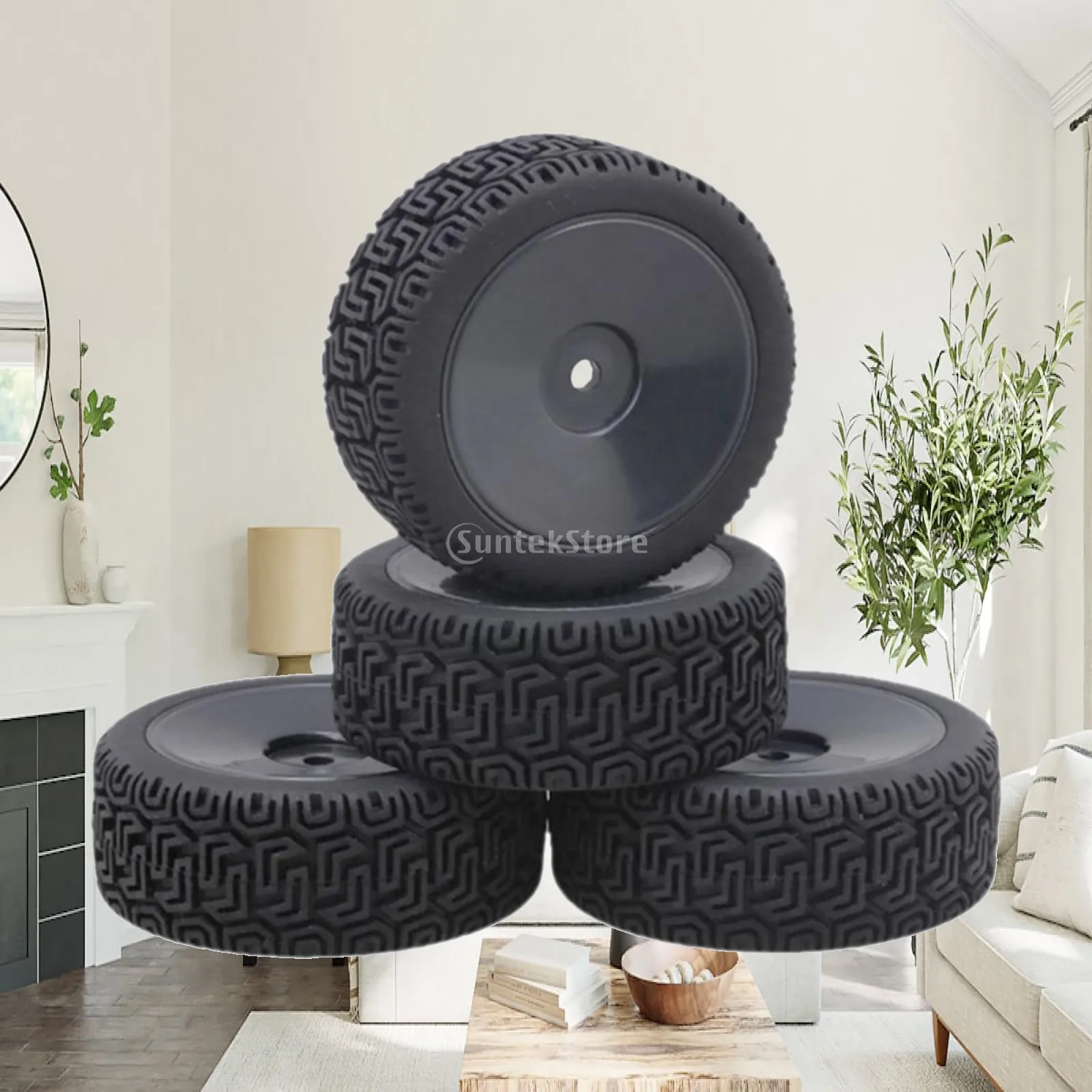 

4/Pack RC Tires 66 Rubber Tyre Set for 144001 1/14 RC 1:18 1:16 1:10 RC Buggy Crawler Cars Spare accessories