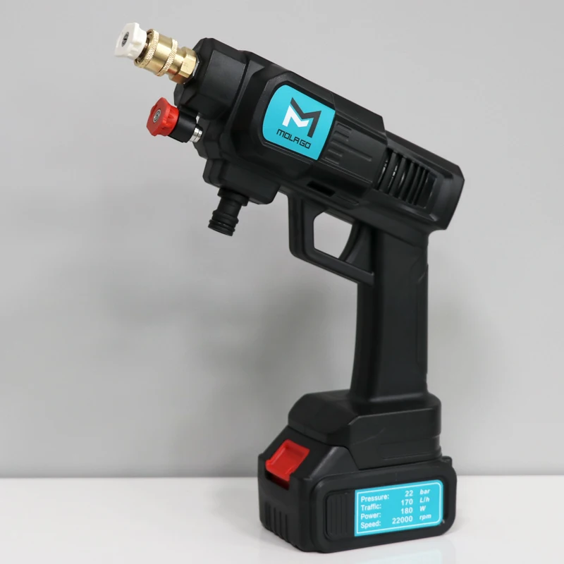 Most Popular High Pressure 22/28bar Wireless Car Washer 4400/5600mAh Battery 12V/24V Electric Cold Water Foam Gun Outdoor Water