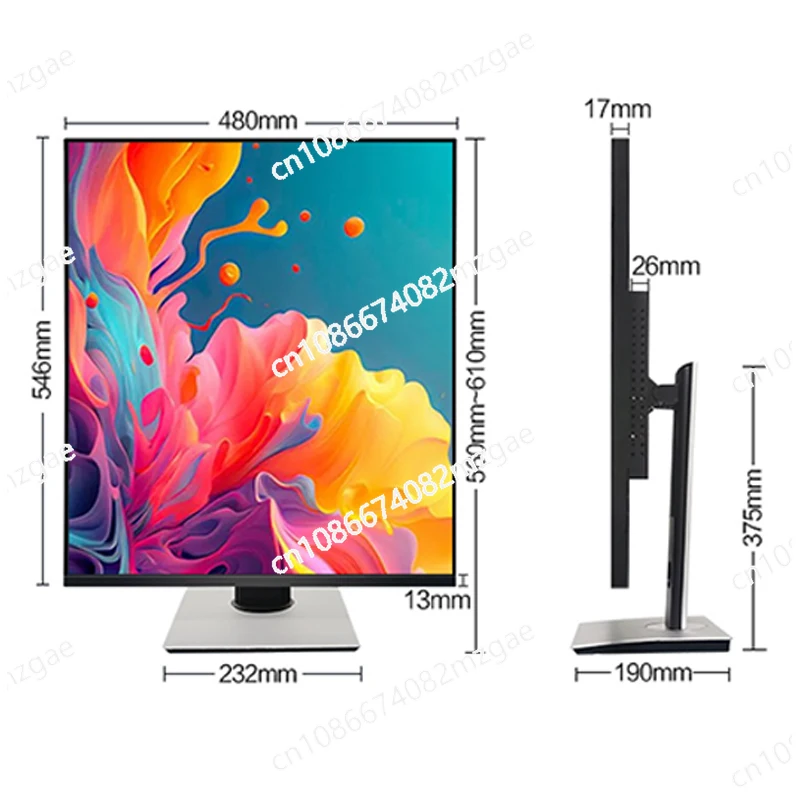 

27,6-дюймовый монитор 2K 2560x2880 60 Гц 16:18 с IPS-панелью, ультратонкой рамкой с 4 сторон, квадратный экран