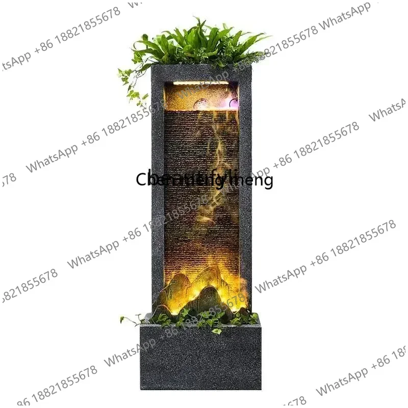 K182ZC182qEuropean water curtain wall, flowing water makes money, fountain ornament, living room circulating water humidifier or