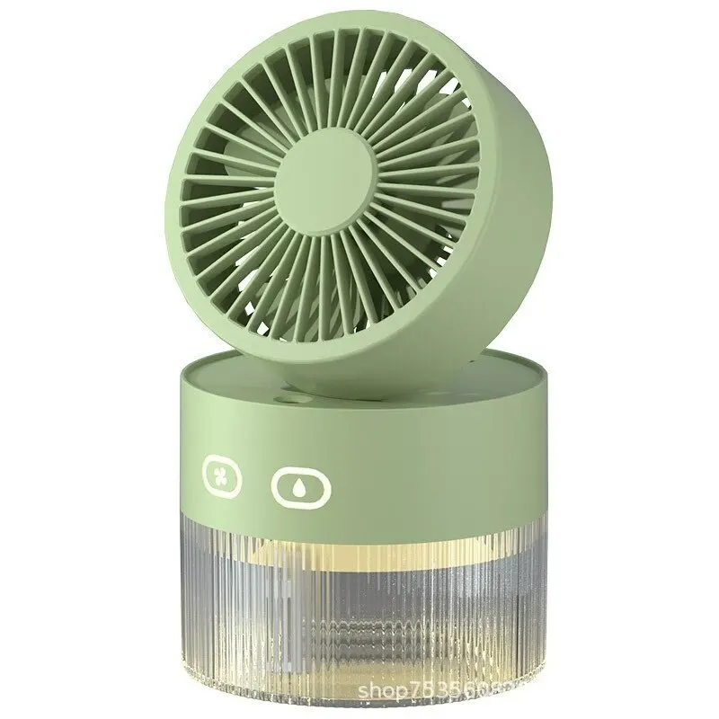 Water Cooling Fan USB Mini Small Fan Desktop Fan Turbo Foldable Cold Air Humidifier Spray Fan