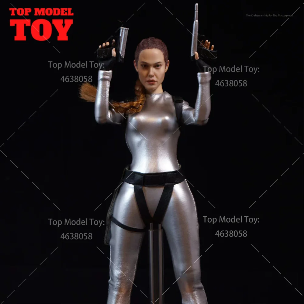 

KUMIK KMF23-T007 1/6 Laura Silver Jumpsuit Outfit With Weapon 12'' Female Soldier Action Figure Dolls Full Set for Collection