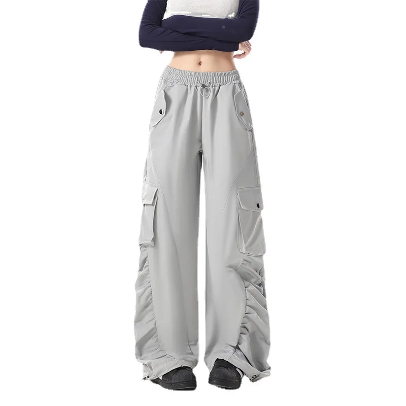 Women's Clothing Trend,hip-hop Pleated Element Design,women's Pants,summer Loose,women's Multi Pocket Sports Pants,jogging Pants