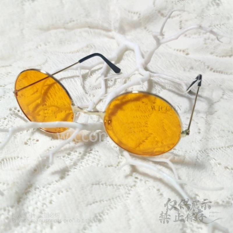 أنيمي لعبة نو: كرنفال Kuya مثير جميل نظارات صفراء كاملة الأزرق الوردي ياردروب اكسسوارات تأثيري حلي حفلة الهالوين كوس