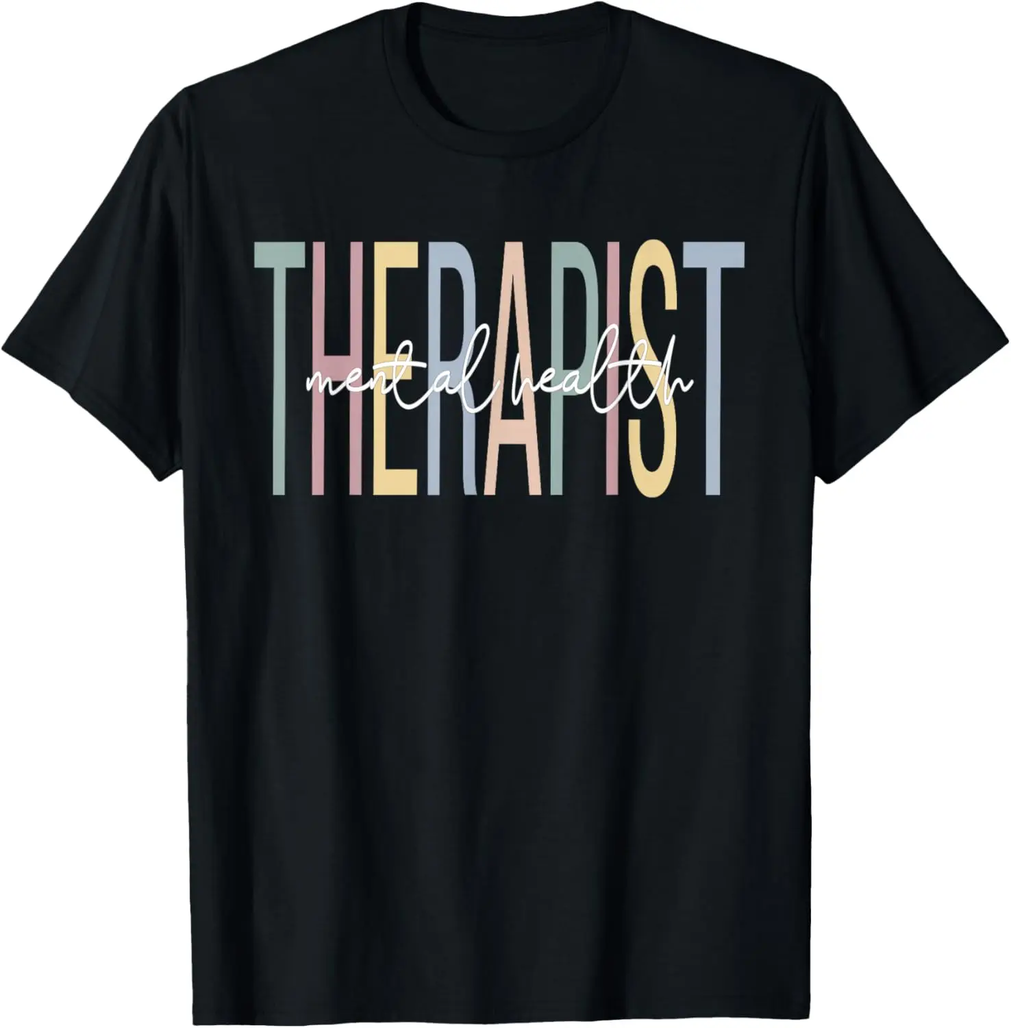 Therapist Boho Mental Health Therapy T-Shirt Small 100% Cotton Trendy Y2K Short-Sleeve Tee – Soft, Quick-Drying, & Moisture-Wicking; Ideal for Sports or Casual Wear; Great Gift for Christmas or Halloween.